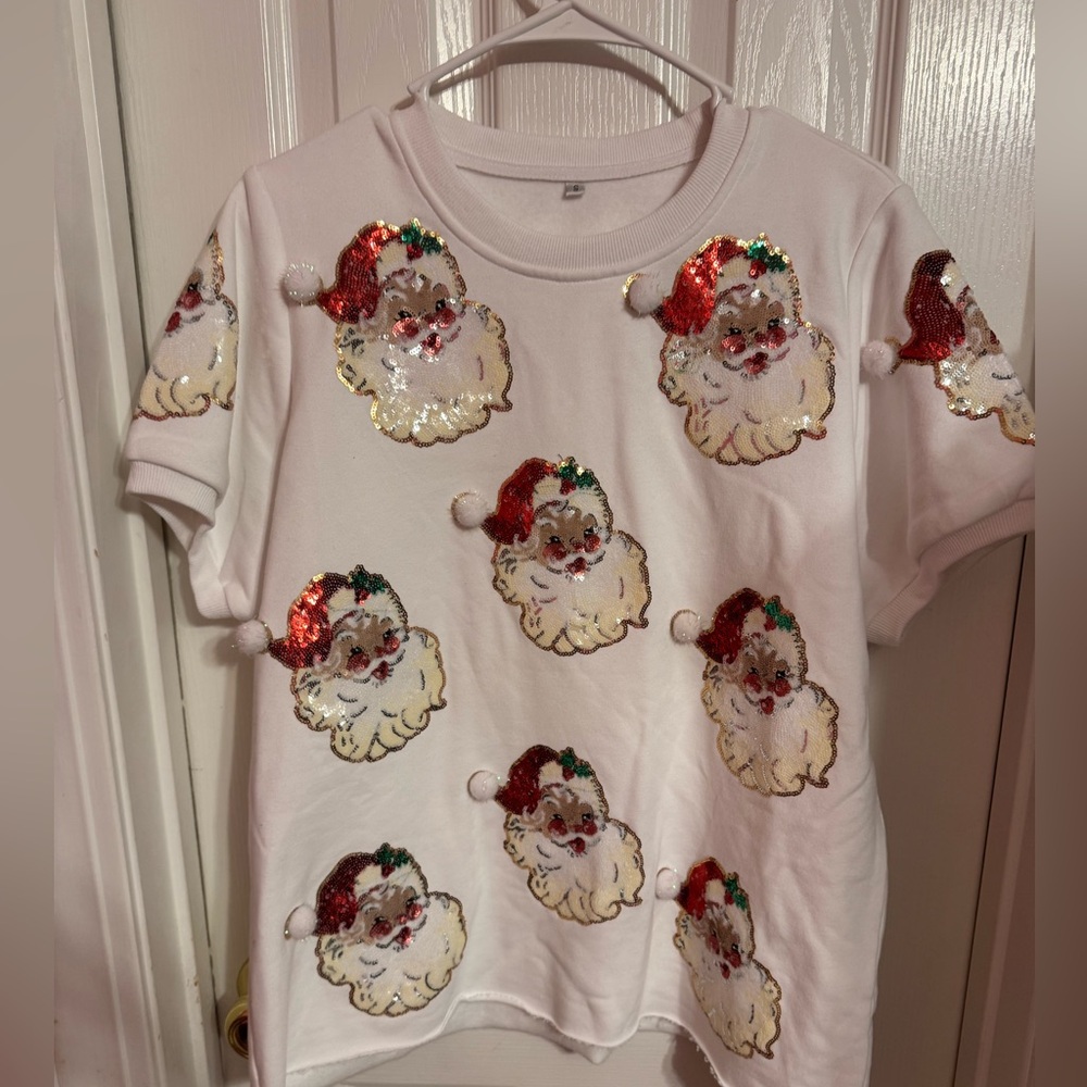 NWOT Festive Santa T-Shirt